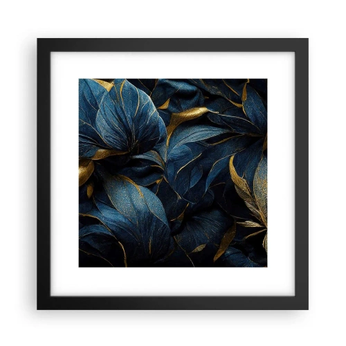 Affiche dans un cadre noir - Poster - Des dessous dorés - 30x30 cm