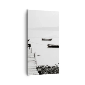 Impression sur toile - Image sur toile - Calme et propre au bord de l'eau - 65x120 cm