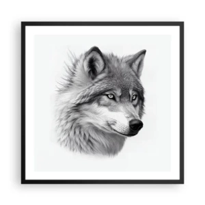 Affiche dans un cadre noir - Poster - Alpha – sans aucun doute - 60x60 cm