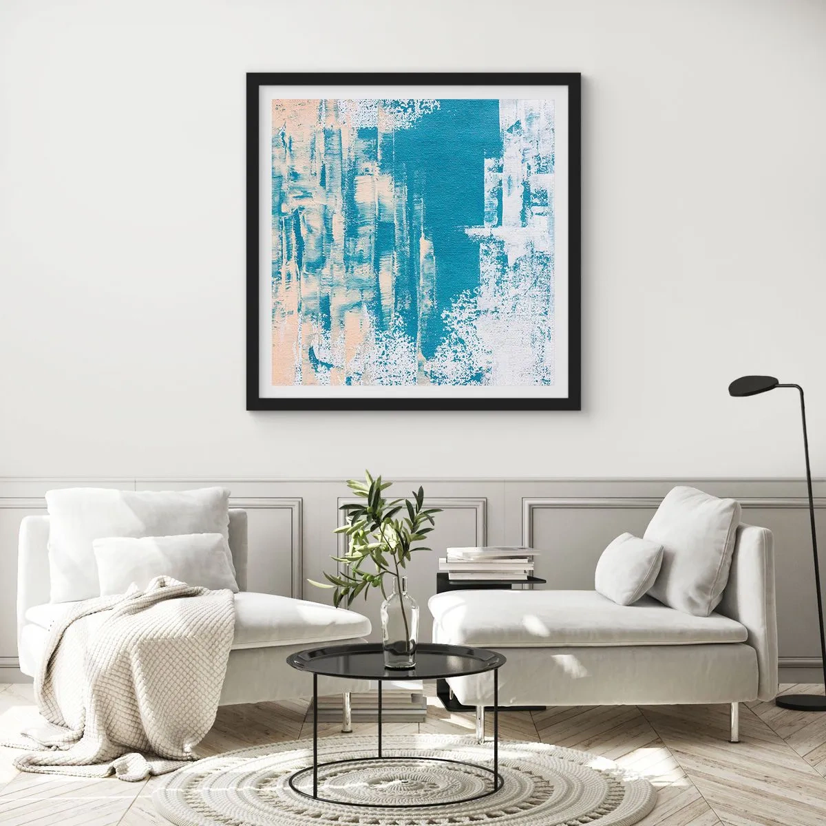 Affiche dans un cadre noir - Poster - À travers un iceberg - 60x60 cm