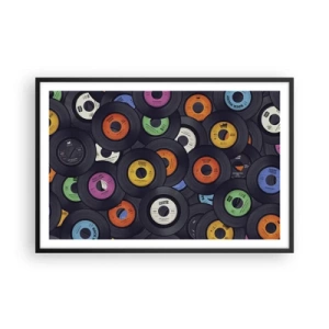 Affiche dans un cadre noir - Poster - Couleurs des classiques - 91x61 cm