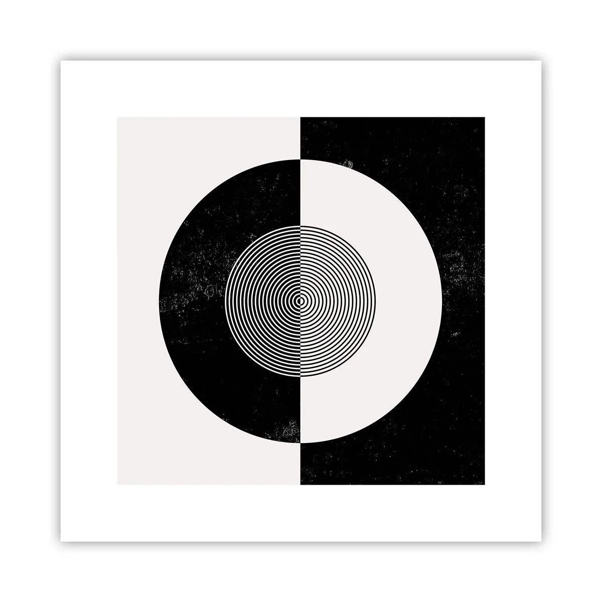 Affiche - Poster - Harmonie de noir et blanc - 30x30 cm