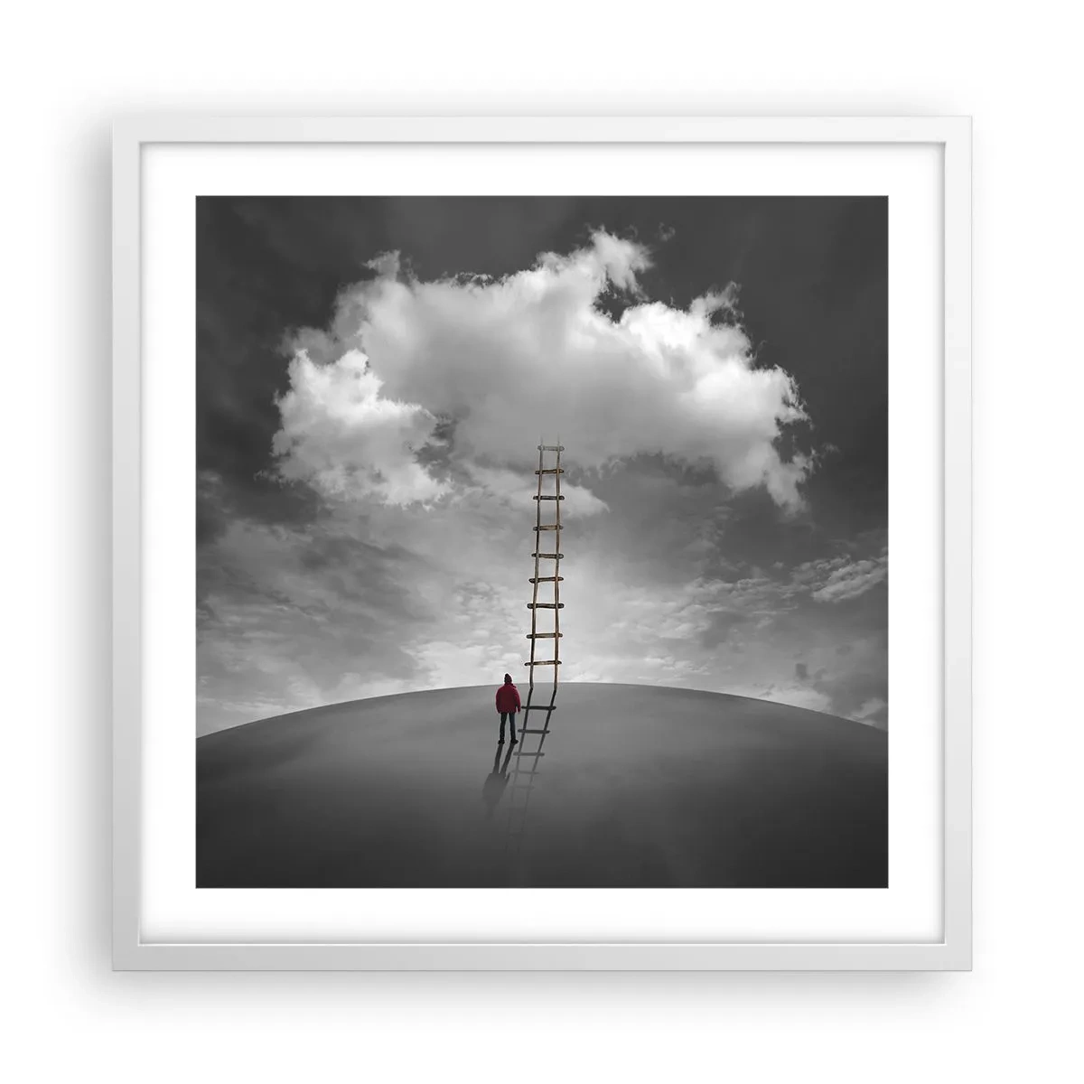 Affiche dans un cadre blanc - Poster - Tout est possible - 50x50 cm