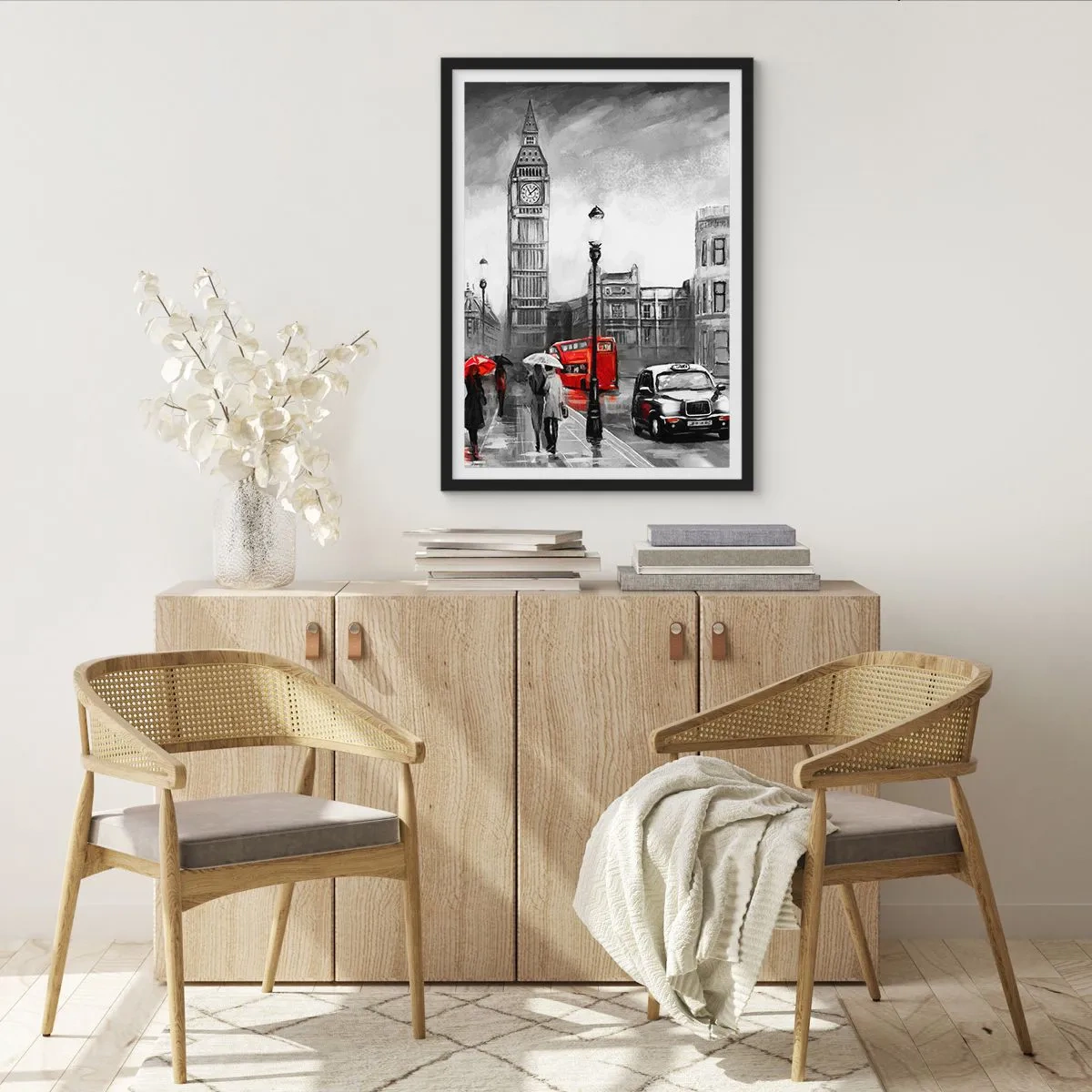 Affiche dans un cadre noir - Poster - Pas du tout une ville grise - 70x100 cm
