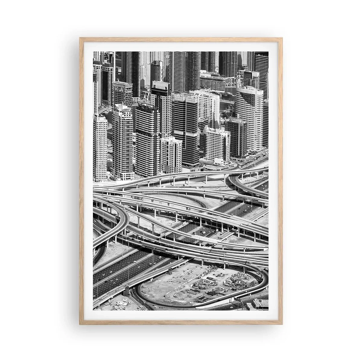 Affiche dans un chêne clair - Poster - Dubaï - la ville impossible - 70x100 cm