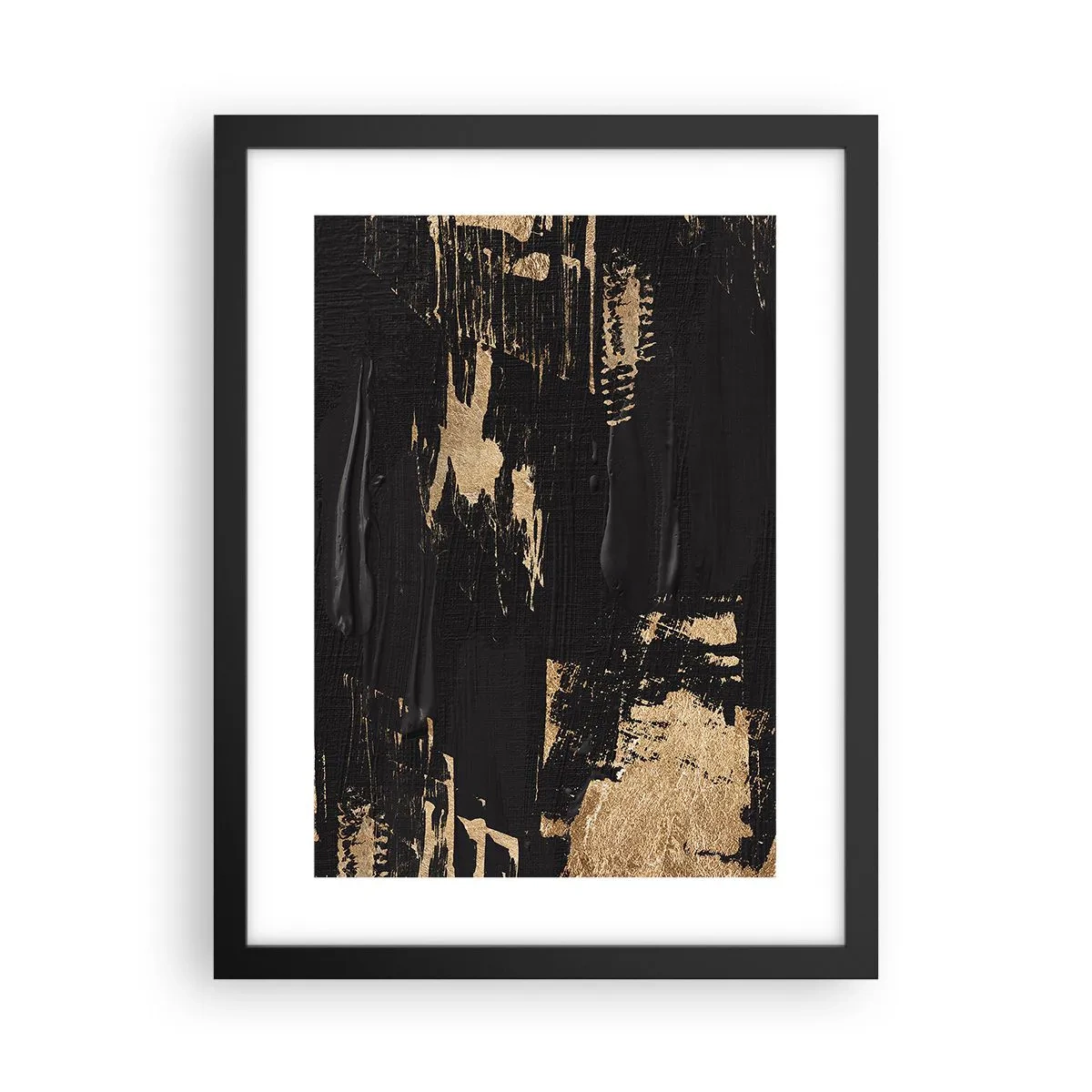 Affiche dans un cadre noir - Poster - Empreinte du toucher - 30x40 cm