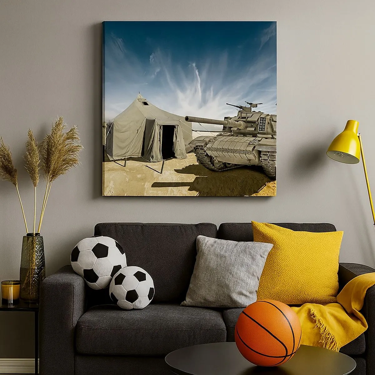 Impression sur toile - Image sur toile - Un rêve militaire - 30x30 cm