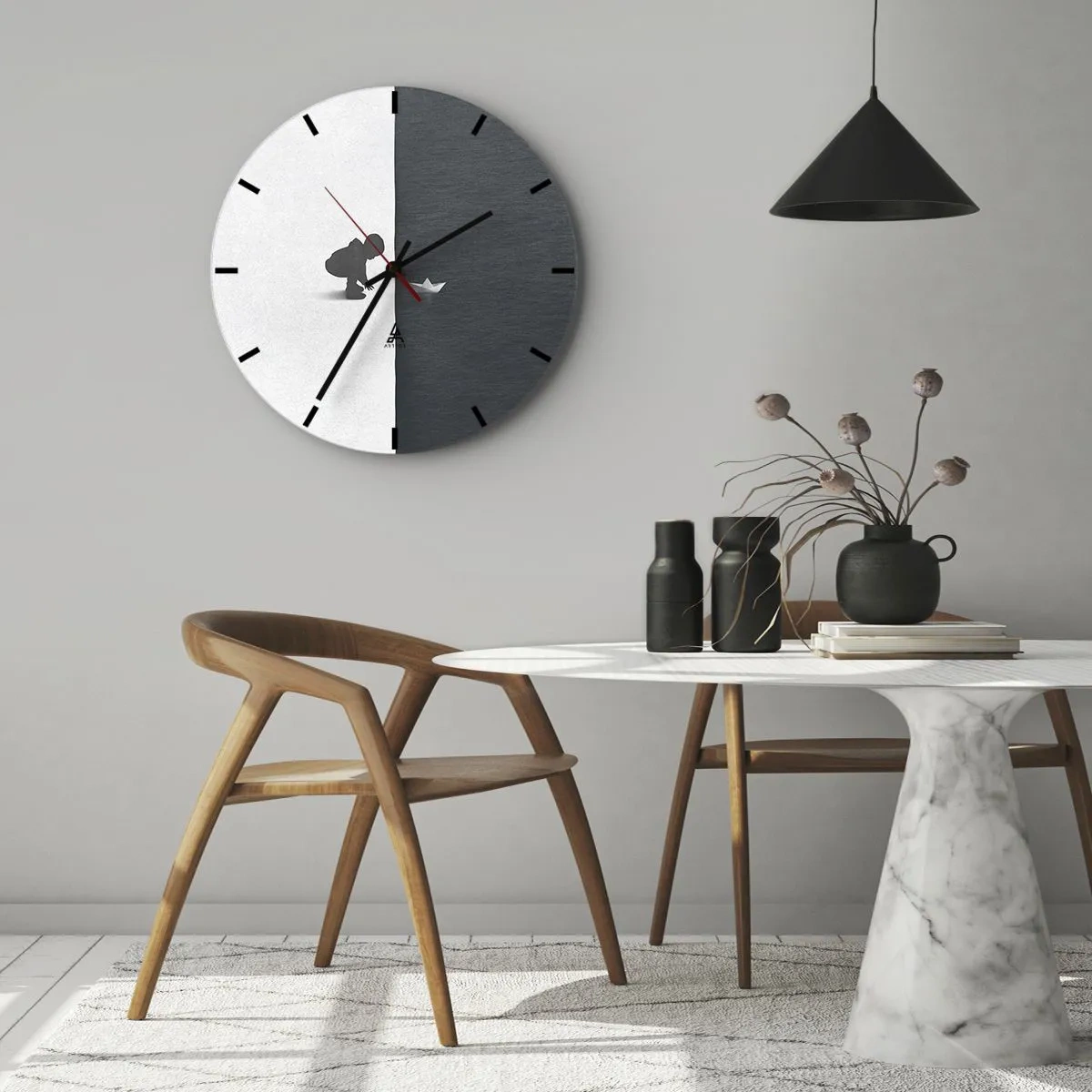 Horloge murale - Pendule murale - Grande expédition - 30x30 cm
