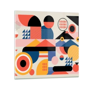 Impression sur verre - Image sur verre - Composition : jouer - 60x60 cm