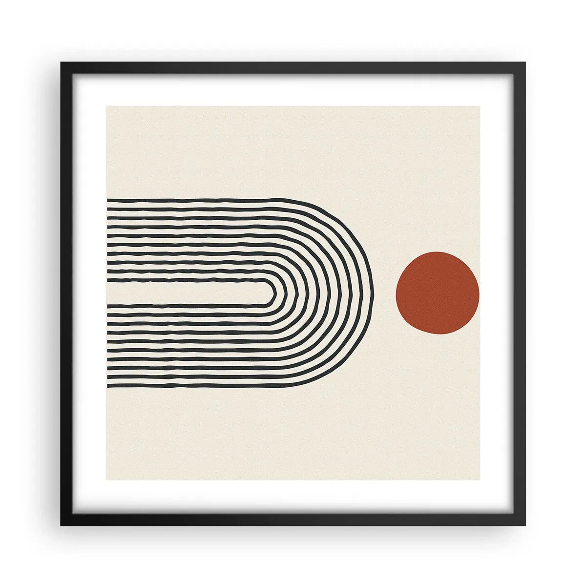 Affiche dans un cadre noir - Poster - Le magnétisme des formes et des couleurs - 50x50 cm