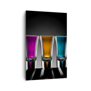 Impression sur toile - Image sur toile - Lunettes colorées sur fond noir - 80x120cm - Les couleurs de la joie - Décoration murale moderne pour le salon et la chambre ARTTOR