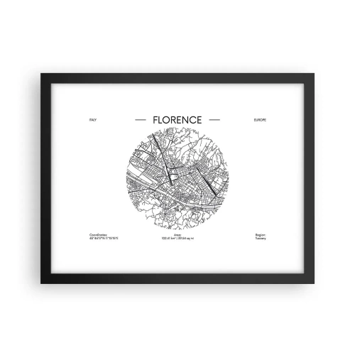 Affiche dans un cadre noir - Poster - Anatomie de Florence - 40x30 cm