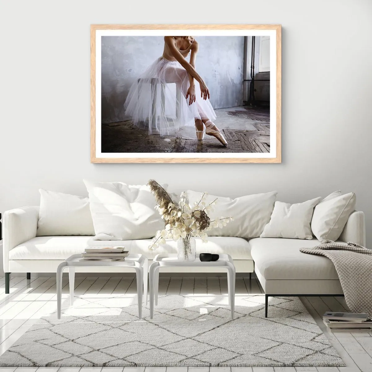 Affiche dans un chêne clair - Poster - Avant que les lumières de la rampe ne clignotent - 40x30 cm