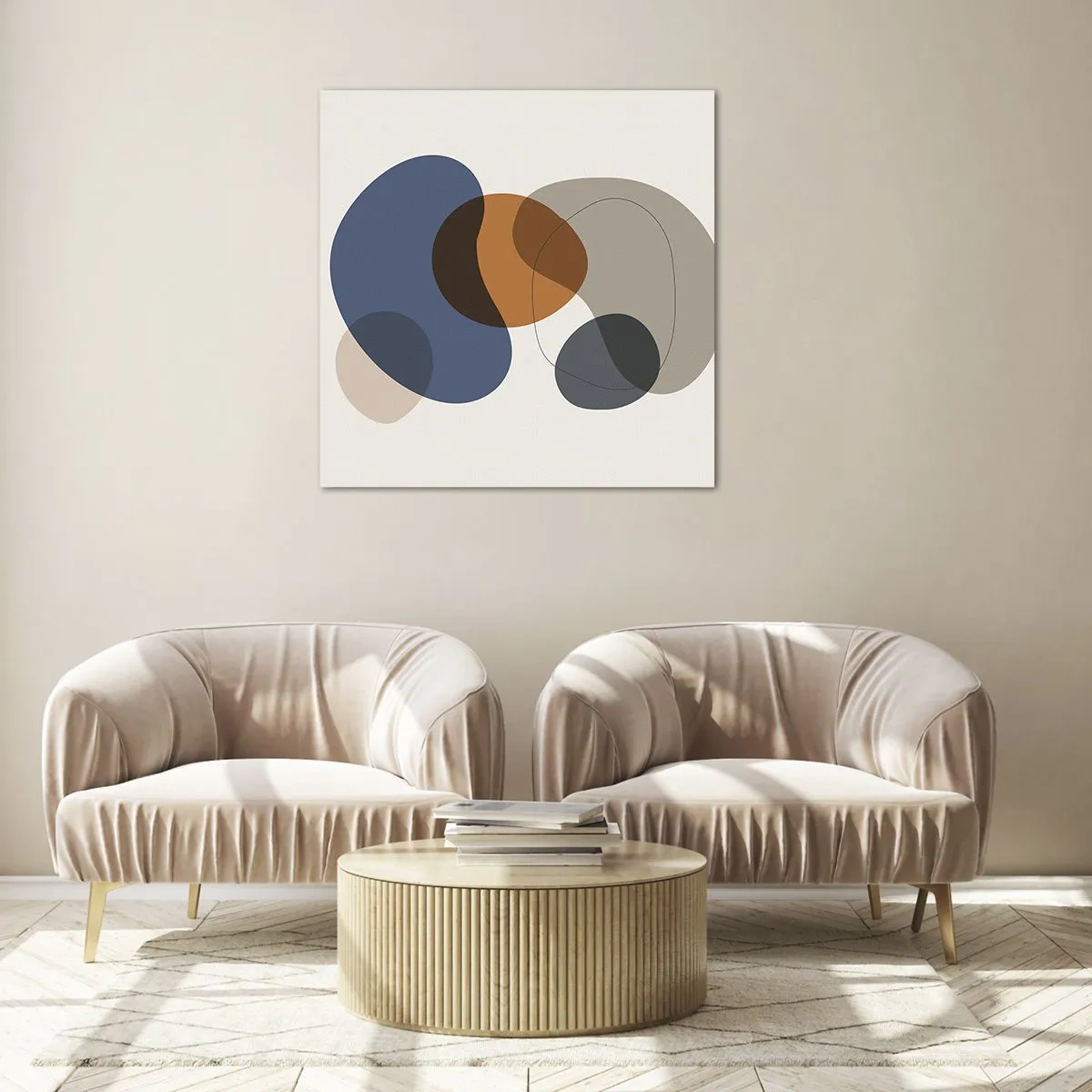 Impression sur verre - Image sur verre - Gouttes de couleur - 30x30 cm