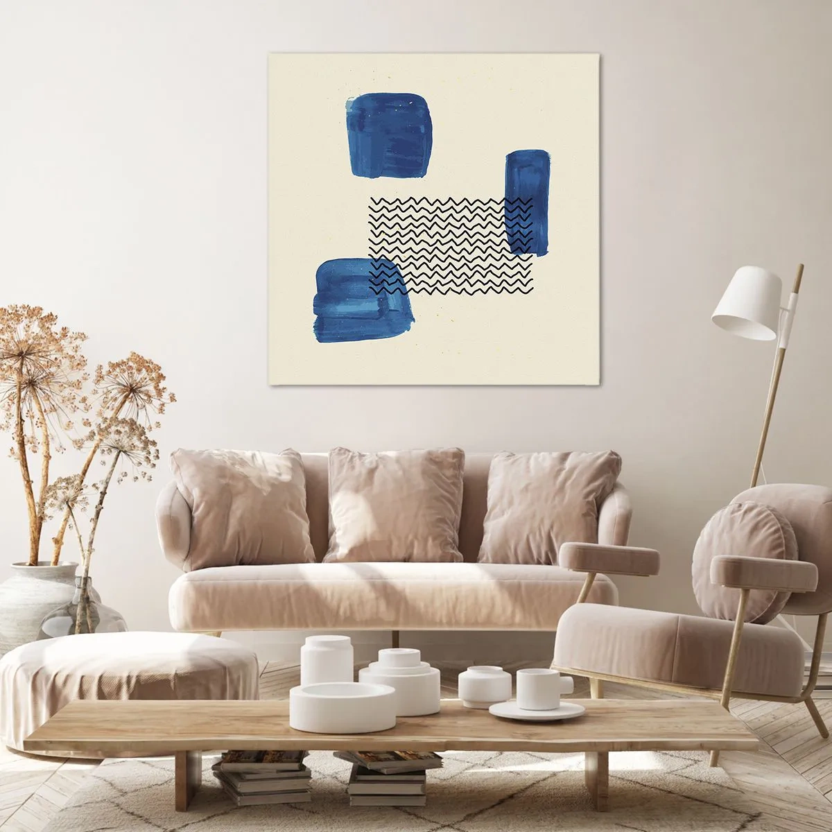 Impression sur toile - Image sur toile - Quatuor abstrait - 50x50 cm