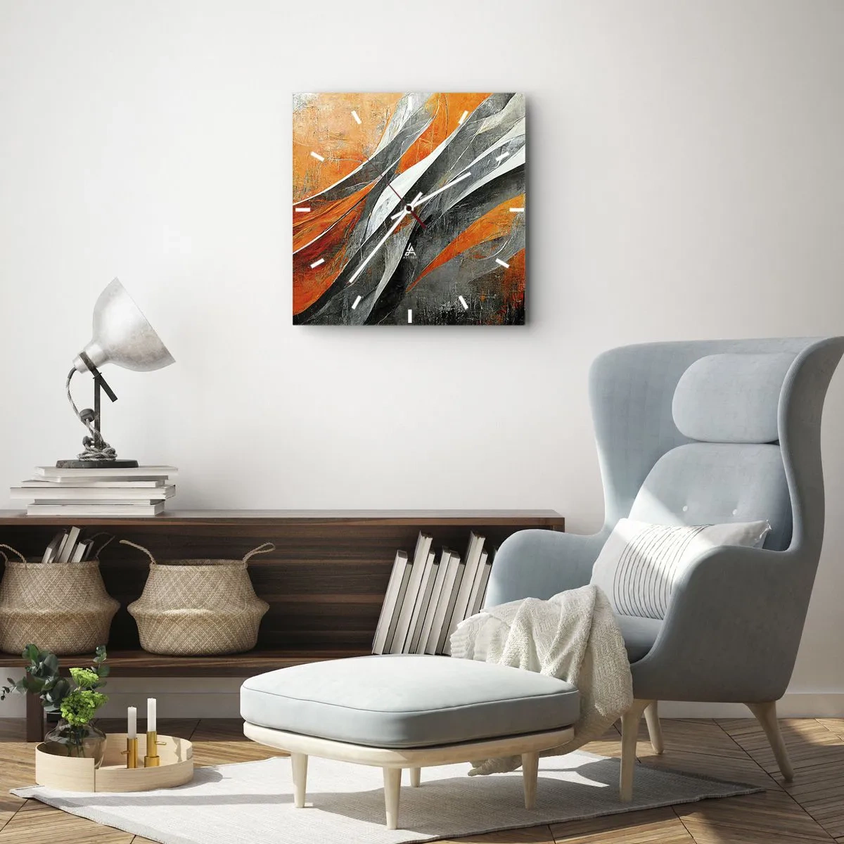 Horloge murale - Pendule murale - Chaleur et froid - 40x40 cm