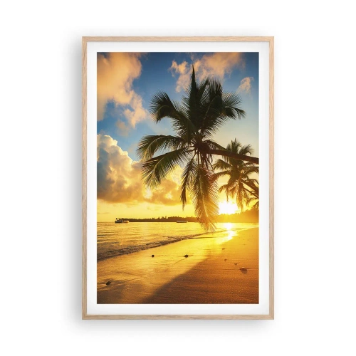 Affiche dans un chêne clair - Poster - Rêve caribéen - 61x91 cm