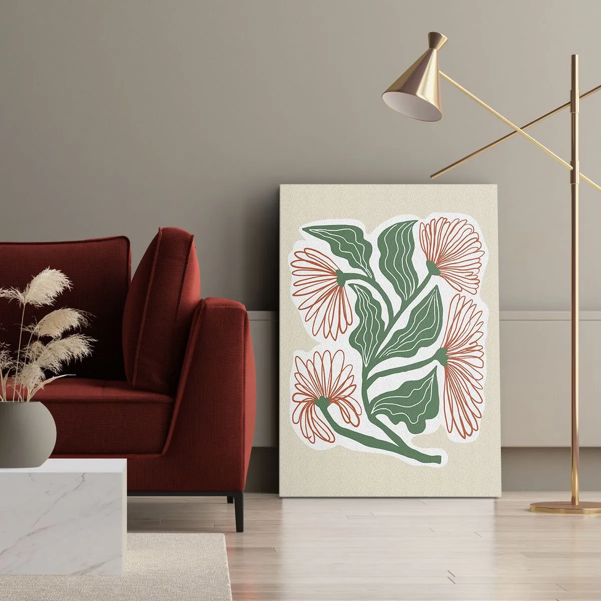 Impression sur toile - Image sur toile - Folk et moderne - 45x80 cm