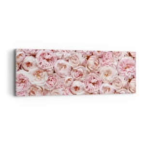 Impression sur toile - Image sur toile - Un lit de roses - 90x30 cm