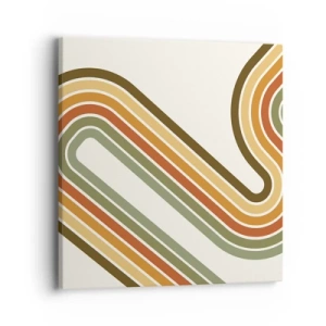 Impression sur toile - Image sur toile - En zig zag vers le but - 40x40 cm