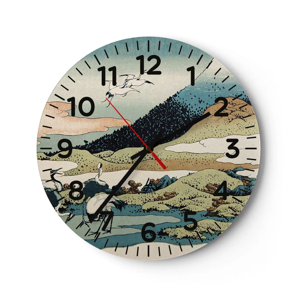 Horloge murale - Pendule murale - Avec une âme japonnaise - 30x30 cm