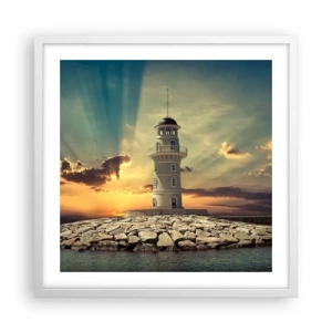 Affiche dans un cadre blanc - Poster - Lumière - Bonté - Beauté - 50x50 cm