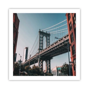 Affiche - Poster - Sur les vagues de la ville - 60x60 cm