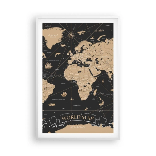 Affiche dans un cadre blanc - Poster - Les limites de mon monde - 61x91 cm