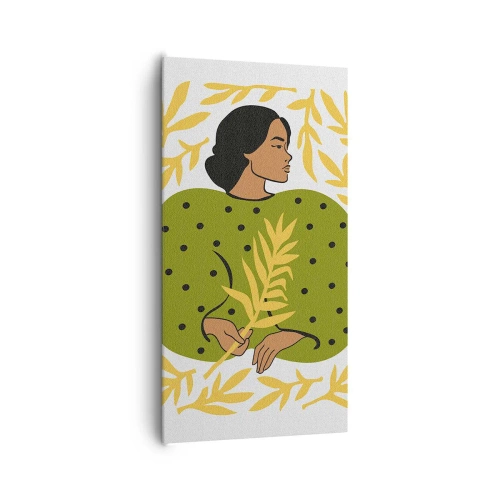 Impression sur toile - Image sur toile - Fille hawaïenne - 65x120 cm