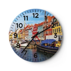 Horloge murale - Pendule murale - Quai joyeux - 30x30 cm