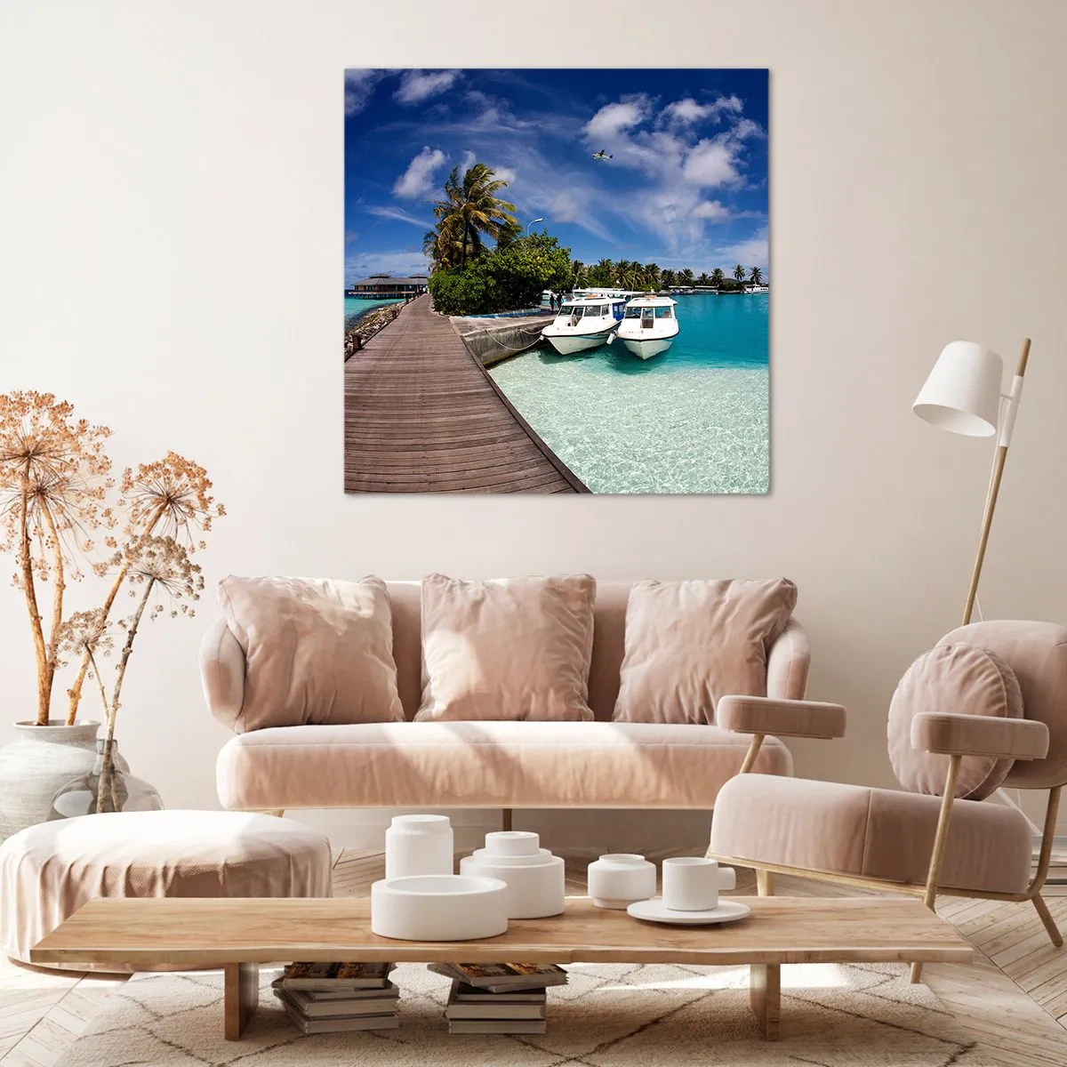 Impression sur toile - Image sur toile - Et cependant, le paradis existe bien - 60x60 cm