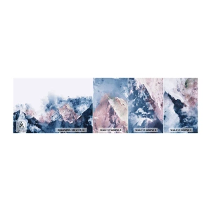 Échantillon De Papier Peint Standard Eco - Ce sont des sommets ! - Abstraction, Morceau, Montagnes - 100x30 cm