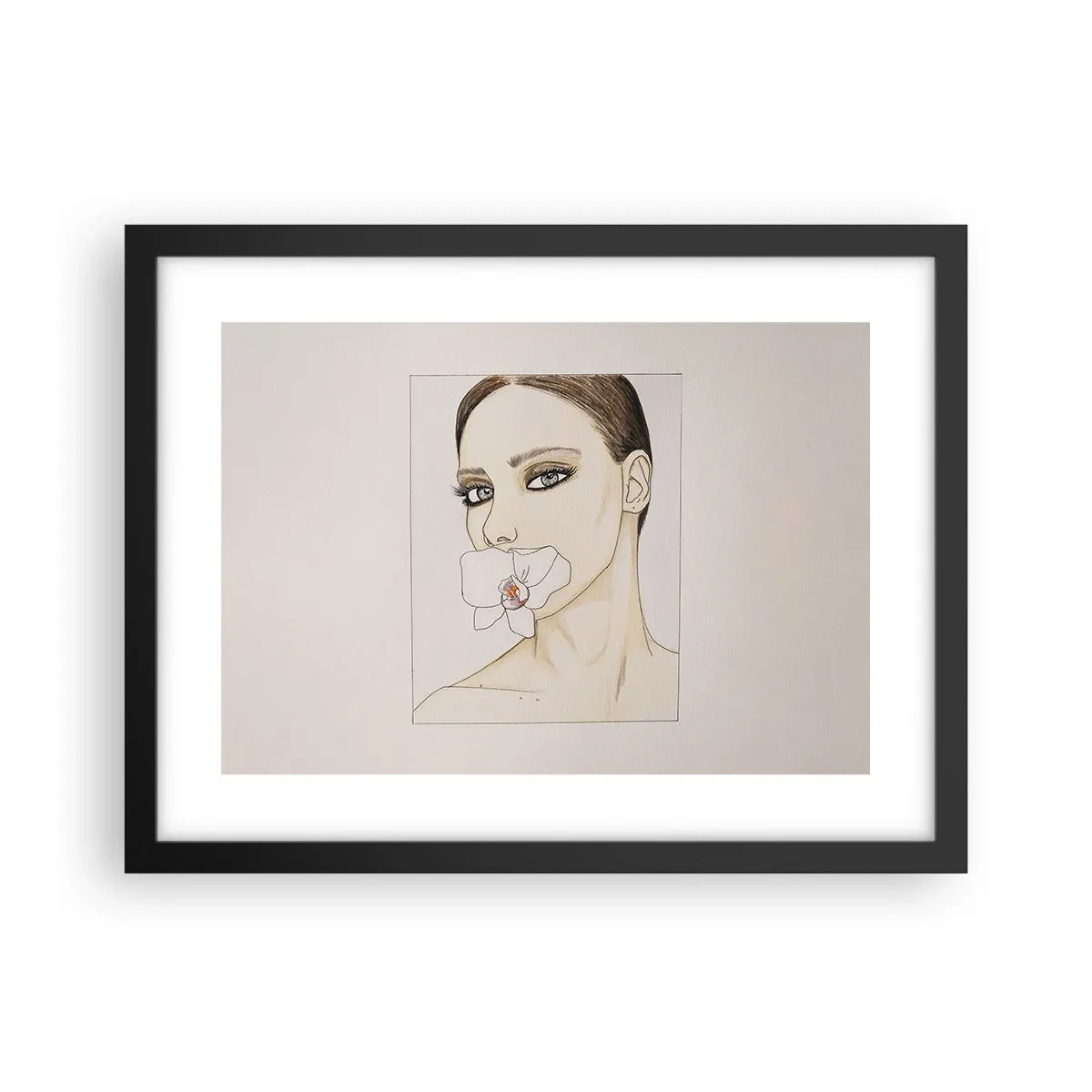 Affiche dans un cadre noir - Poster - Symbole de l'élégance et de la beauté - 40x30 cm