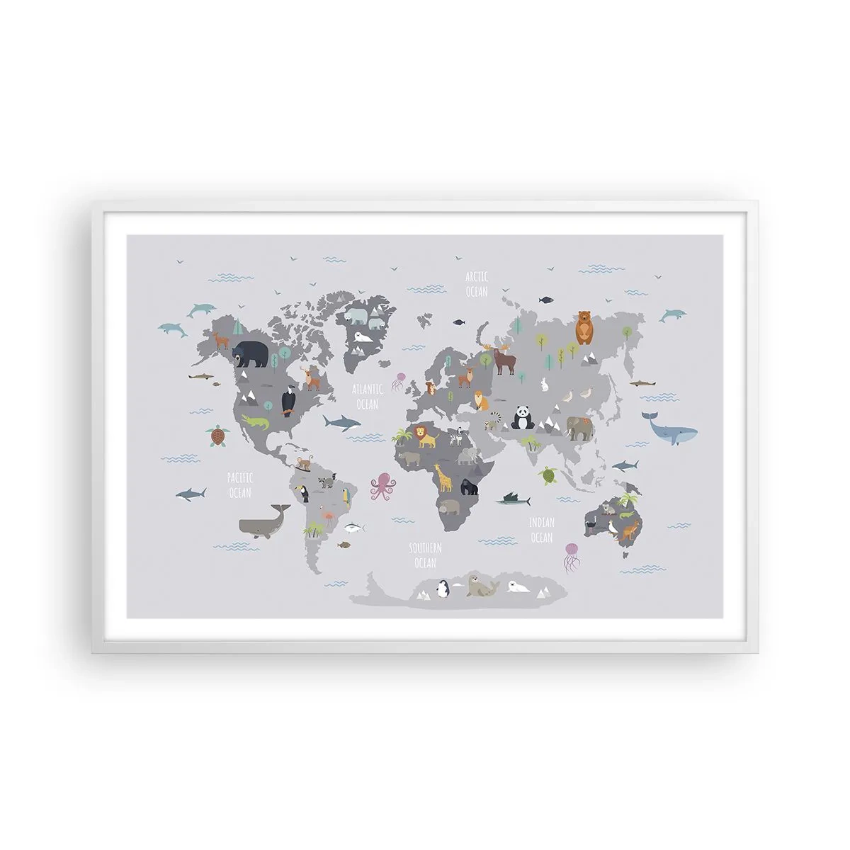 Affiche dans un cadre blanc - Poster - Dis-moi d'où tu viens... - 91x61 cm