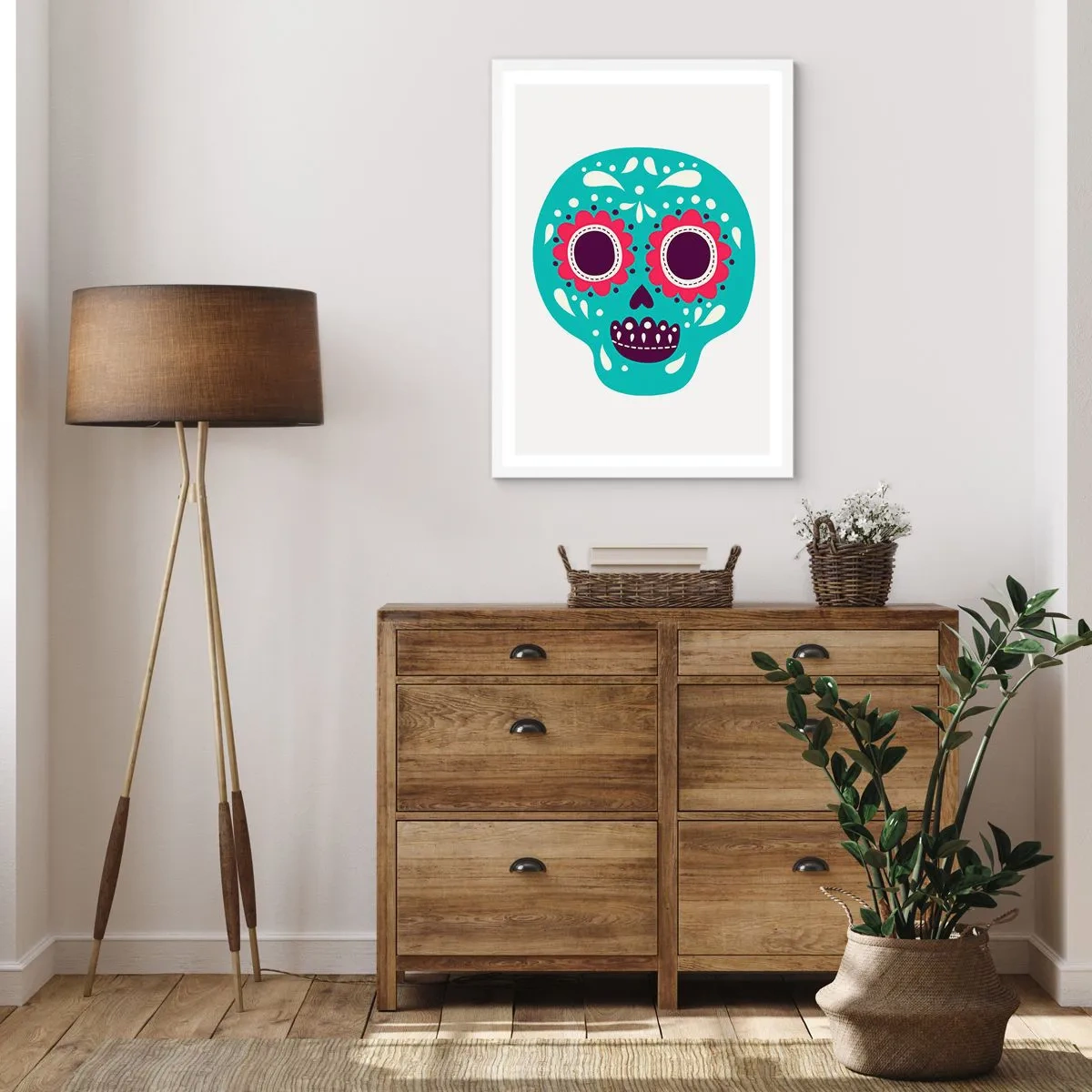 Affiche dans un cadre blanc - Poster - La vie – du plaisir jusqu'à la mort - 50x70 cm