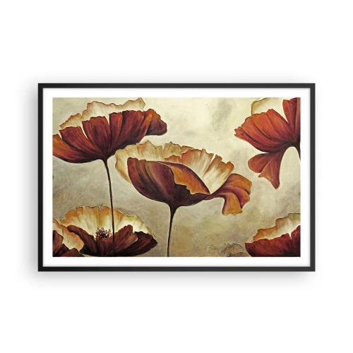 Affiche dans un cadre noir - Poster - À la lisière des champs - 91x61 cm