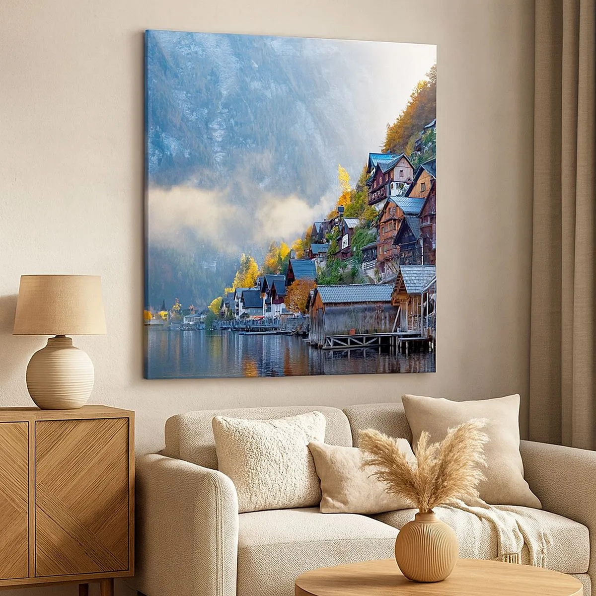 Impression sur toile - Image sur toile - Ambiance alpine - 30x30 cm
