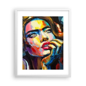 Affiche dans un cadre blanc - Poster - Les rêves volent dans le ciel comme des oiseaux - 40x50 cm