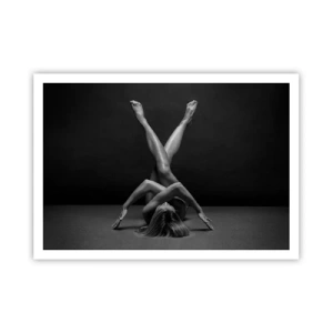 Affiche - Poster - Une vision artistique d'une femme en noir et blanc - 100x70cm - Géométrie de la nudité - Décoration murale moderne pour le salon et la chambre ARTTOR