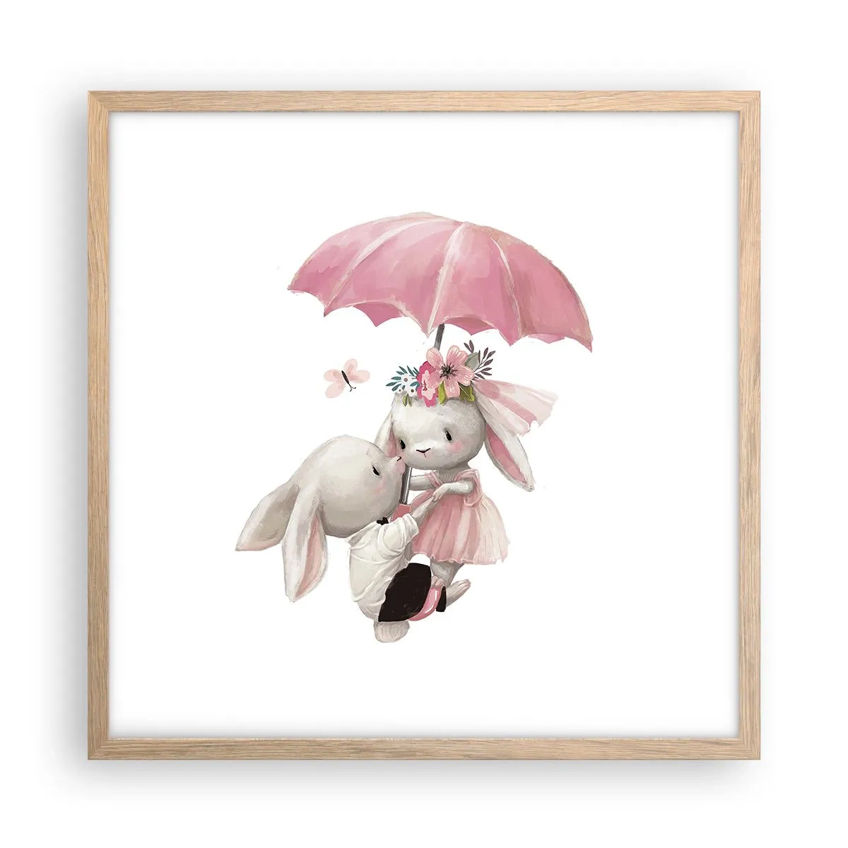 Affiche dans un chêne clair - Poster - C'est ça l'amour - 50x50 cm