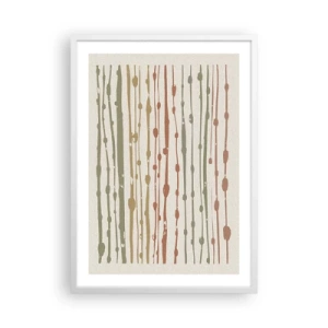 Affiche dans un cadre blanc - Poster - Notation musicale des couleurs - 50x70 cm