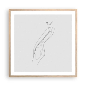 Affiche dans un chêne clair - Poster - Juste une promesse - 60x60 cm