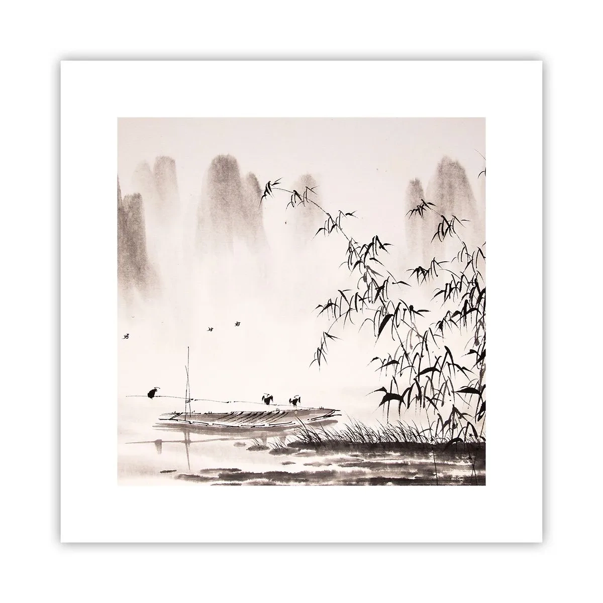 Affiche - Poster - Le silence des rizières - 30x30 cm