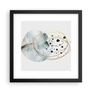 Affiche dans un cadre noir - Poster - Emmêlement de l'espace - 30x30 cm