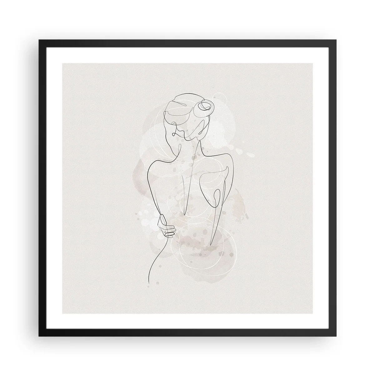 Affiche dans un cadre noir - Poster - Comme un instrument sensible - 60x60 cm