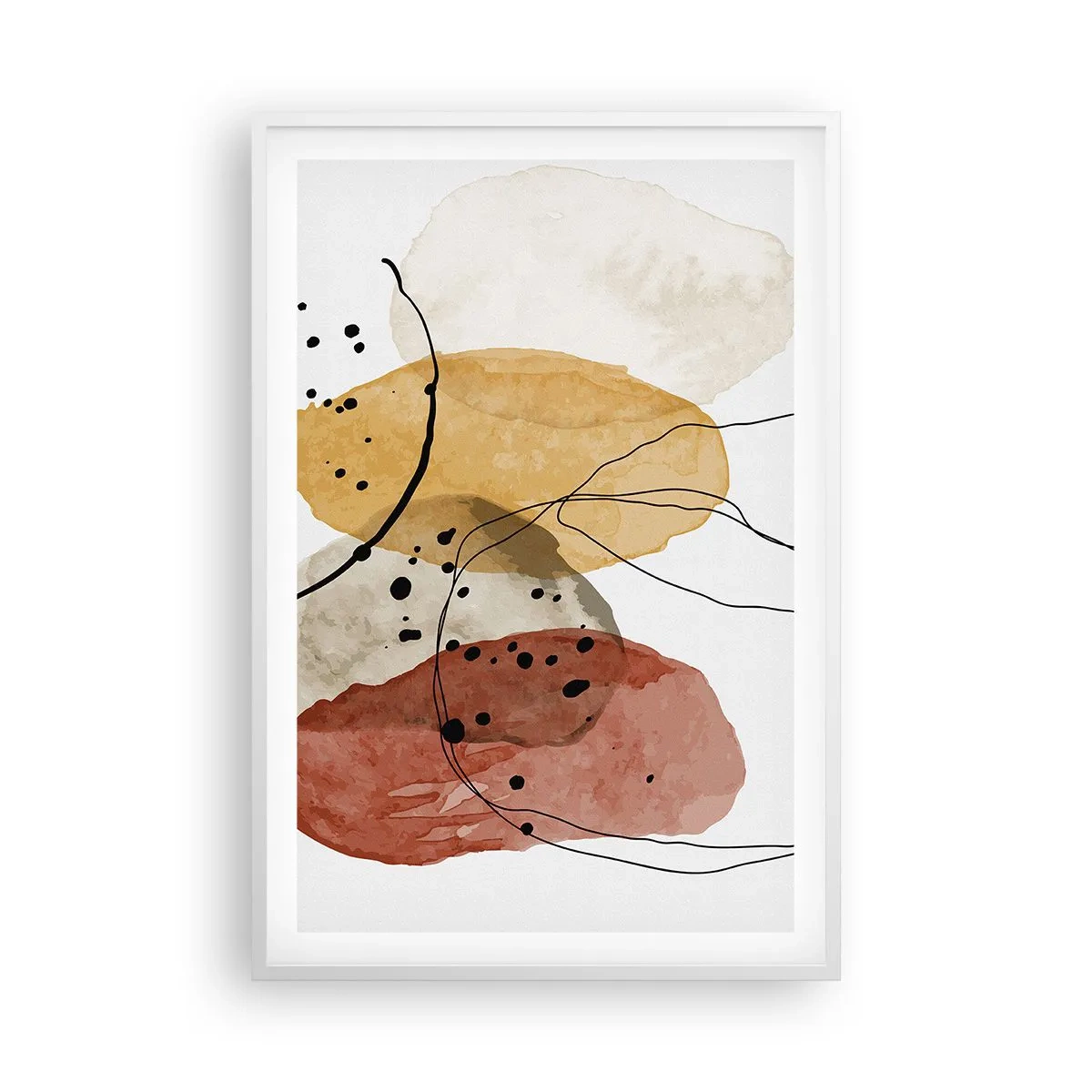 Affiche dans un cadre blanc - Poster - Léger et transparent comme l'air - 61x91 cm
