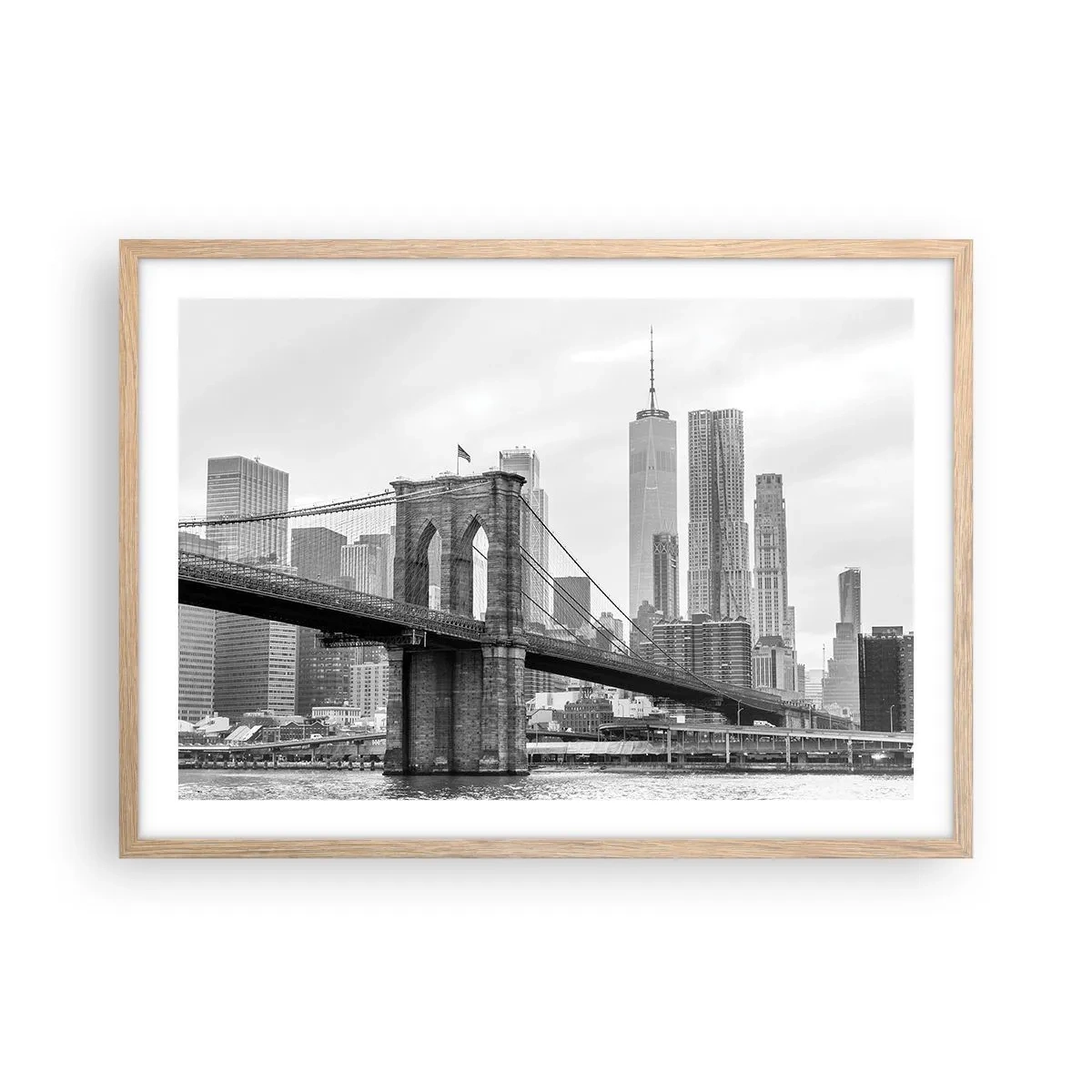 Affiche dans un chêne clair - Poster - Climat New-Yorkais - 70x50 cm
