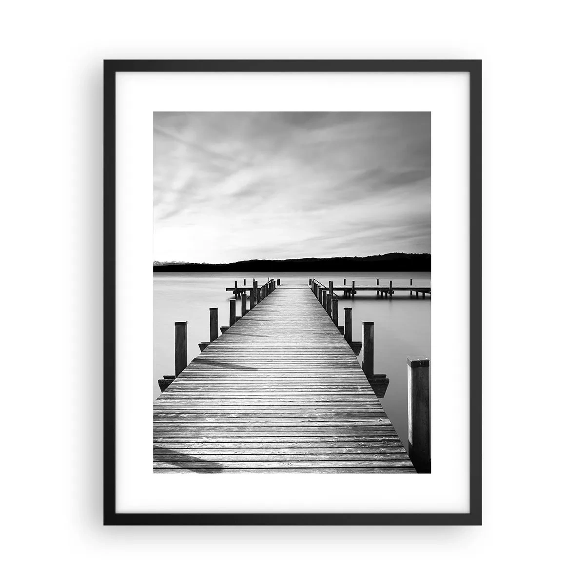 Affiche dans un cadre noir - Poster - Au point d'eau - la paix - 40x50 cm