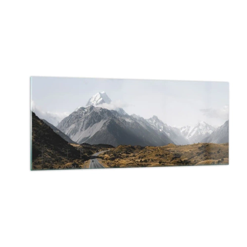 Impression sur verre - Image sur verre - Chemin vers le coeur de la montagne - 100x40 cm