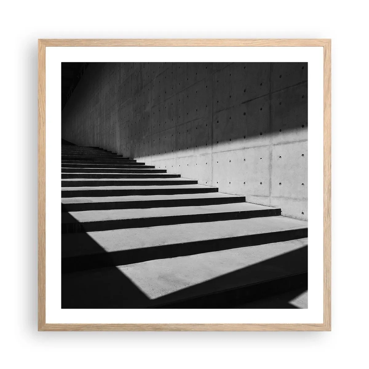 Affiche dans un chêne clair - Poster - La beauté brute du modernisme - 60x60 cm